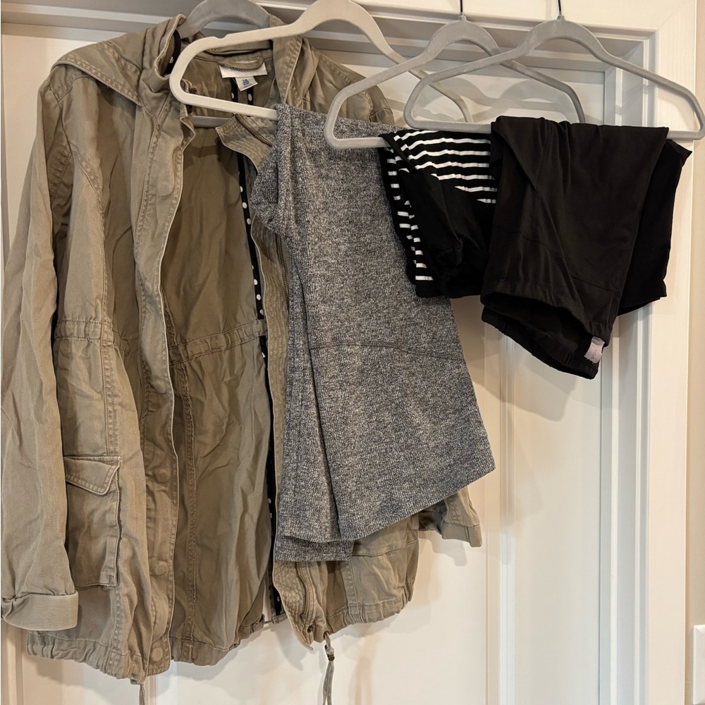 Fall Maternity Bundle Motherhood Maternity Jacket & Mixed Apparel Set GUC L -XXL